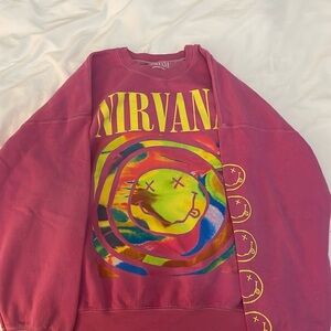 Urban Outfitters Nirvana sweatshirt pink